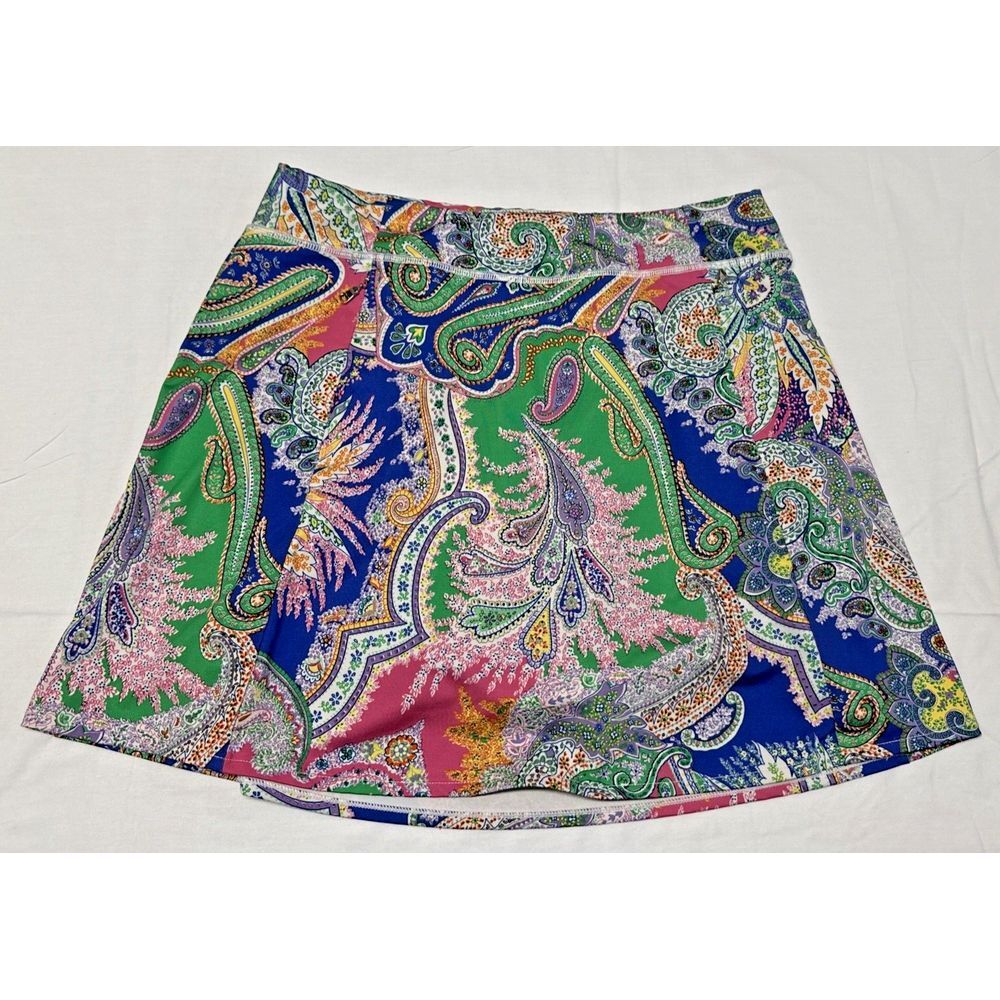 RALPH LAUREN X  Women Sze Small Multicolor Paisley Stretch Skort Golf Pickleball